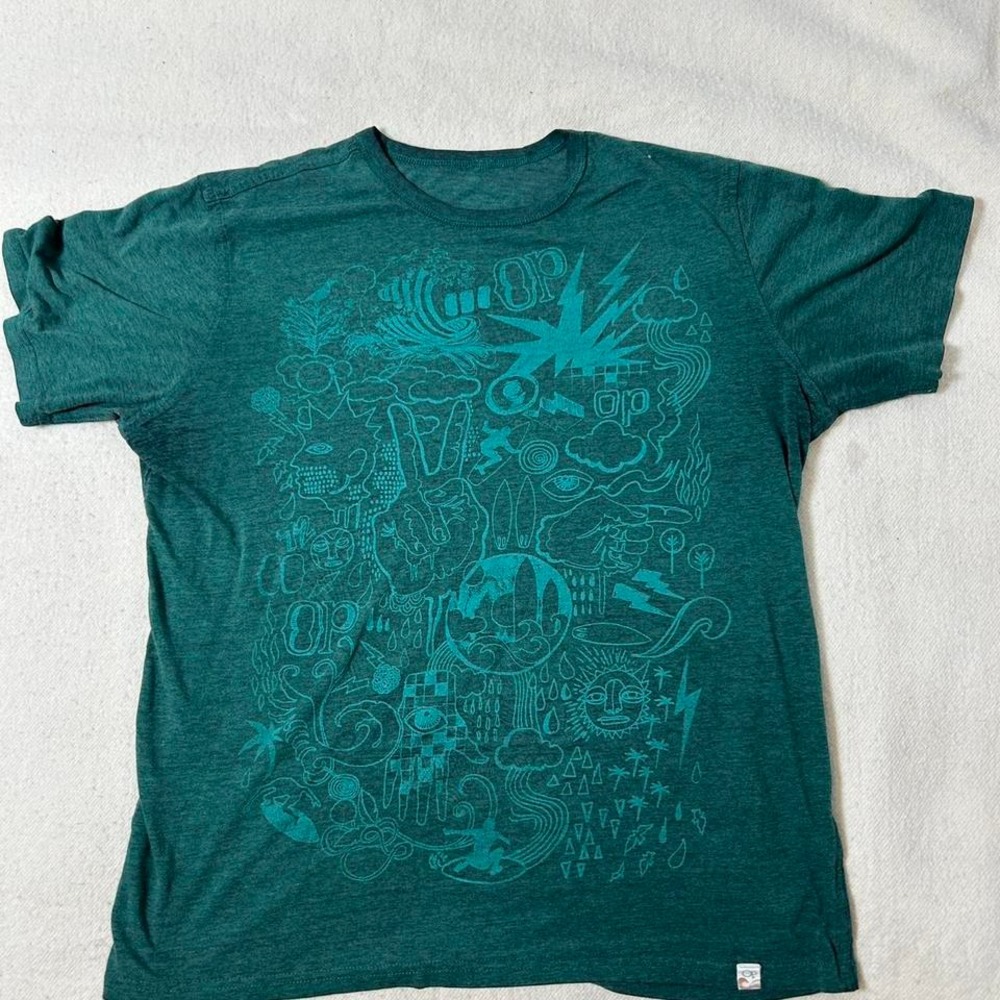 Green Ocean Pacific ‎ graphic tee #skater Large